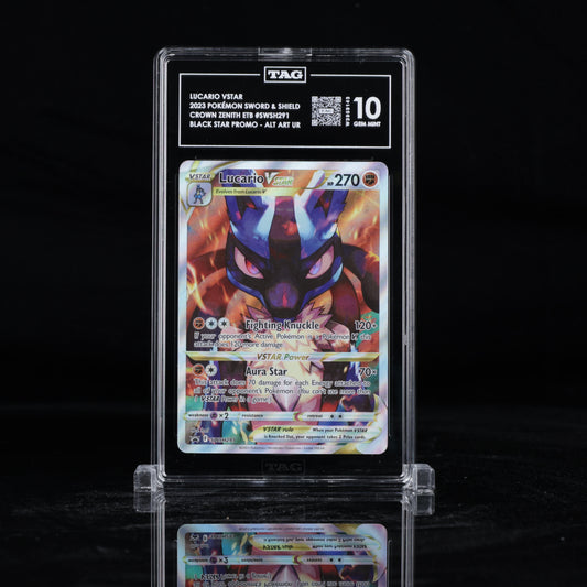 Lucario VSTAR - Crown Zentih ETB #SWSH291 - TAG GEM MINT 10
